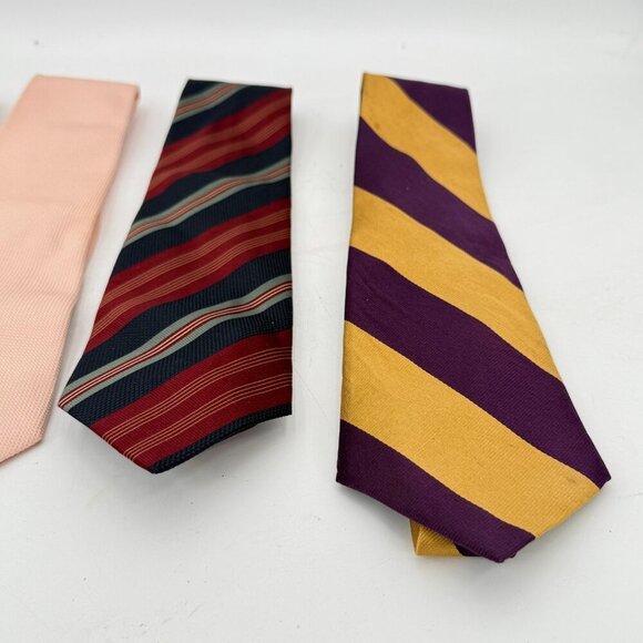 Lot Of 4 Vintage Banana Republic Handmade Silk Neck Ties Men’s Tie 1980s -90s - Picture 3 of 13